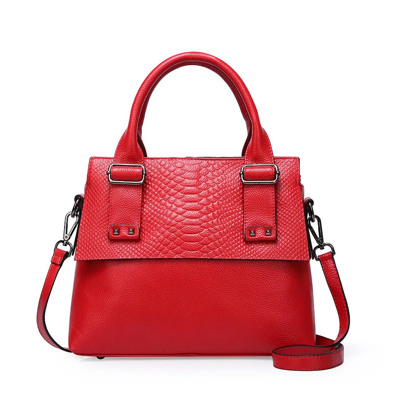 

Aligator Pattern Women's Bag New Genuine Leather Fashion Female Handbag British Designer First Layer of Cowhide Shoulder Bag