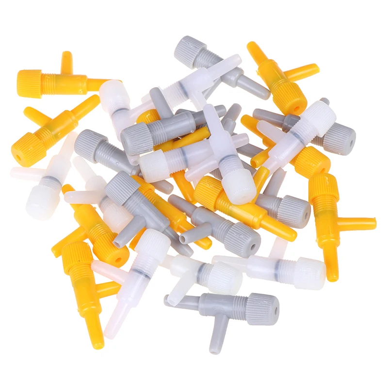 

3Colors 10Pcs Aquarium Air Line Tubing Fish Tank Oxygen Air Pump Volume Flow Control Valve For 4-5mm Oxygen Tubes