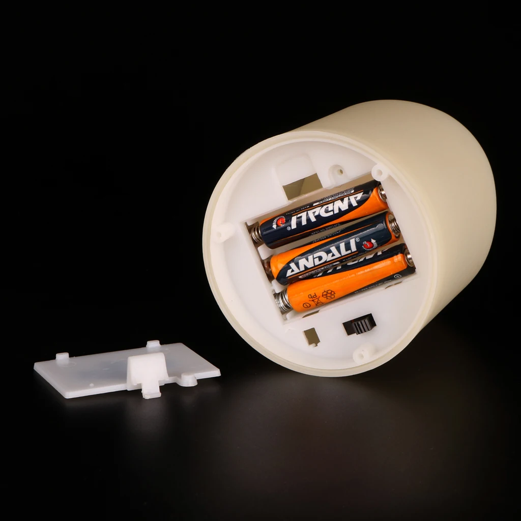 3Pcs Battery Operated Flameless LED Tea Lights Flickering Electronic Candles