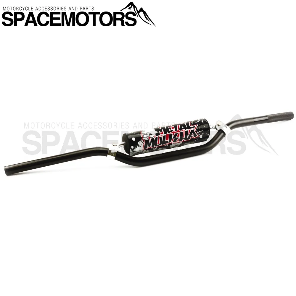 Aluminium Black HandleBar Bar with Pad 7075 Aluminum Alloy Length 800mm