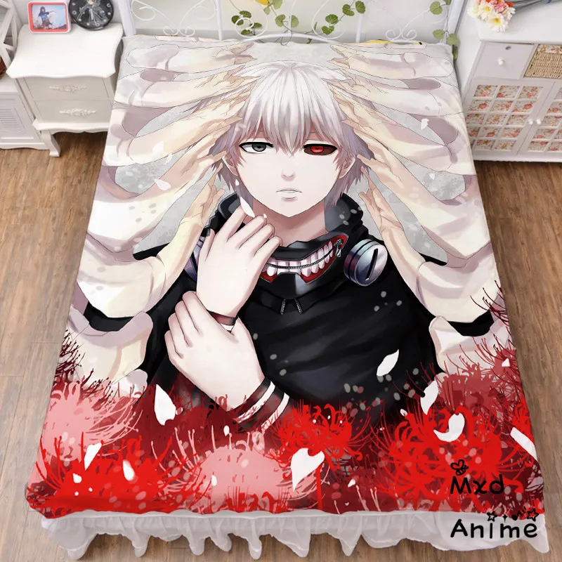 

Japan Anime Tokyo Ghoul Ken Kaneki Summer Slick Flat Bed sheet Bedding Gift NEW