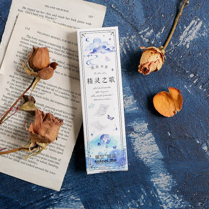 30 шт./компл. Новинка Бабочка Бумага Закладка для книги красивое платье феи книжные держатели карты сообщения подарочные канцелярские товары