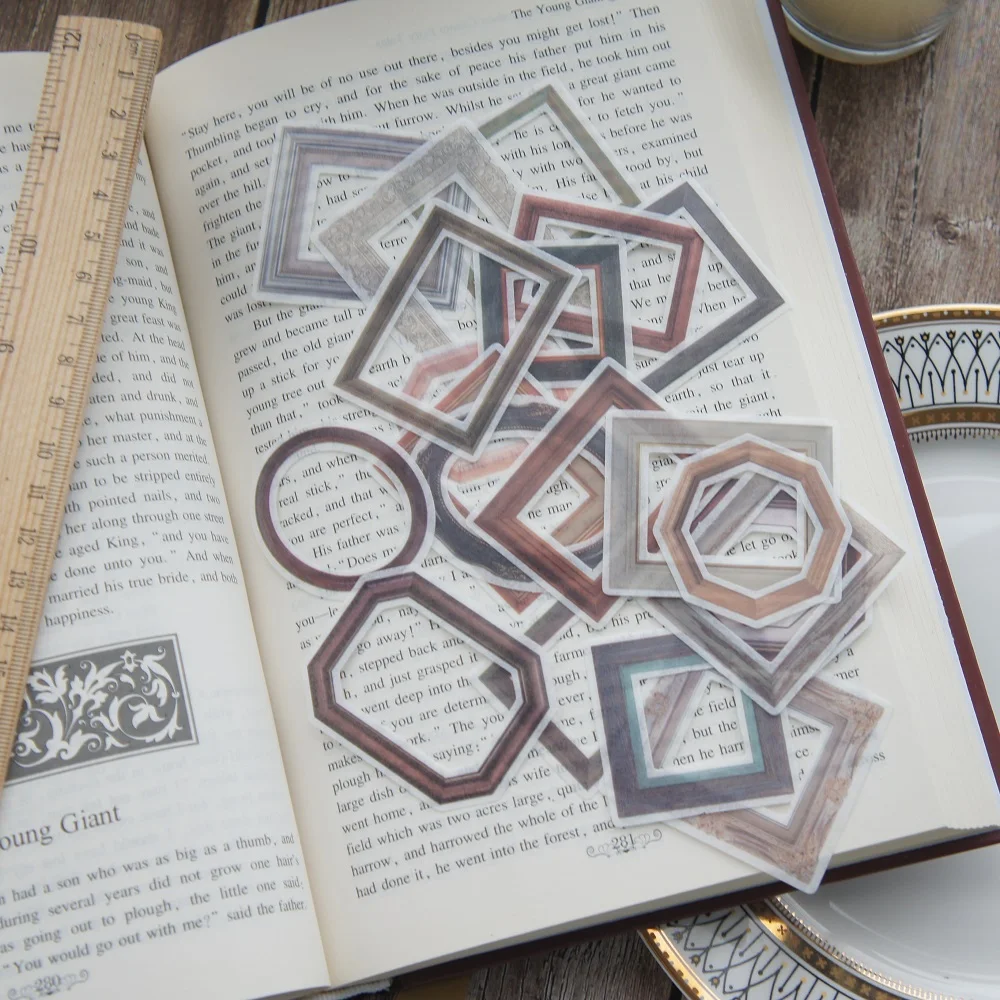 

38 deep deep color frame washi Paper sticker as Scrapbooking DIY gift packing Label Decoration Tag party Decoration