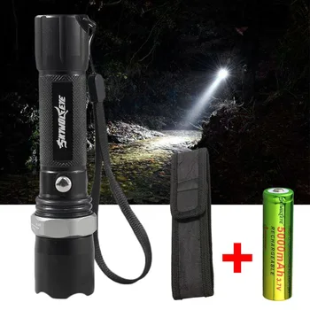 

SKYWOLFEYE Tactical T6 Zoomable 8000 Lumens LED Flashlight Lamp+18650 Battery most powerful