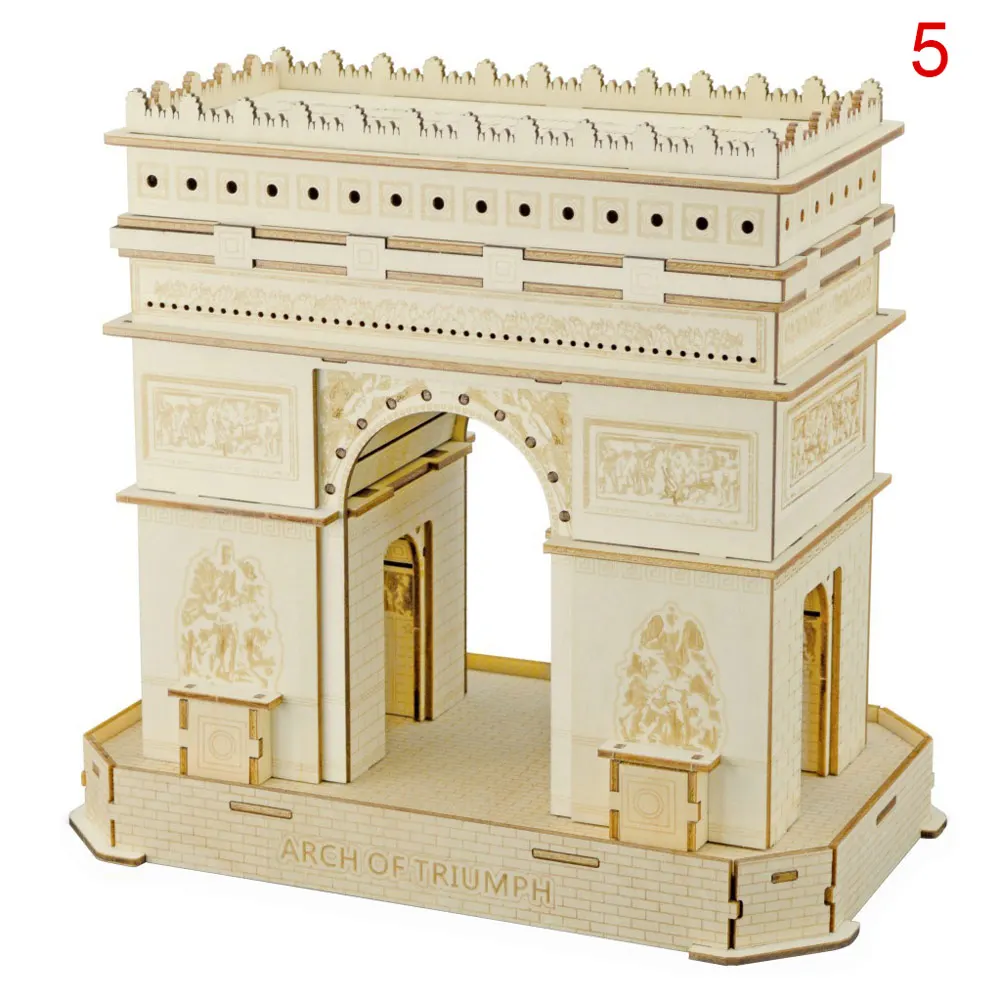 3D Строительная головоломка модель игрушки Мир сувенир башня мост Модель