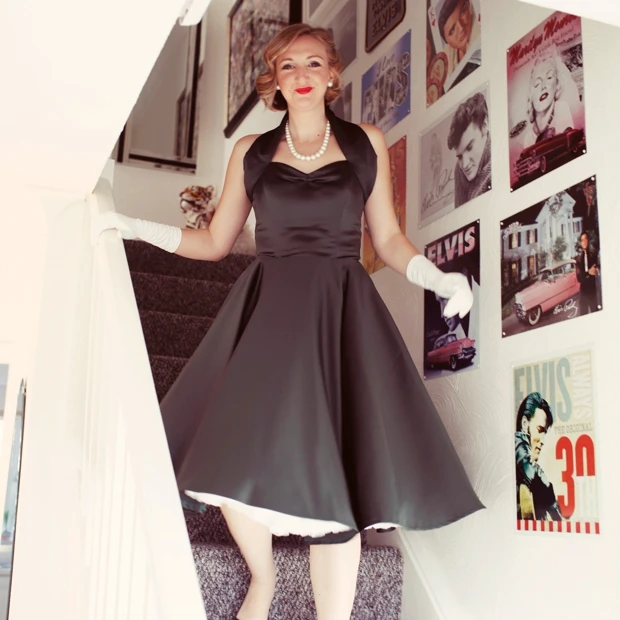 Vintage Audrey Hepburn Bridesmaid Dresses For Wedding Short Party Vintage Audrey Hepburn Bridesmaid Dresses For Wedding Short Party Knee Length Halter 50s Maid Of