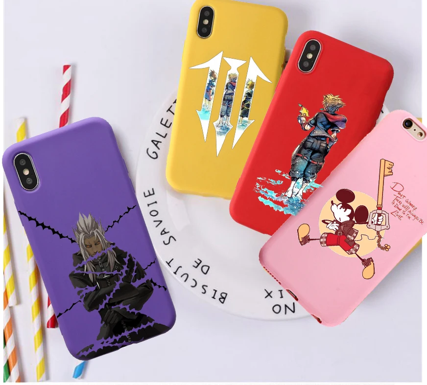 Сора Карамельный цвет чехол для телефона TPU IPhone X 7 8 XS XR xsmax аниме Kingdom Hearts