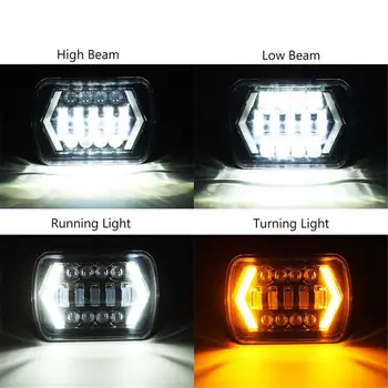 

New 7 inch 5X7 Jeep Square Light 6x7 Truck Headlights 7 inch Jeep Car Headlights high beam day line steering Amber brighter