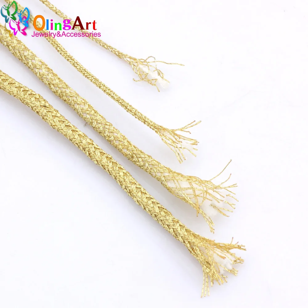 OlingArt 0.8mm/1.0mm/2.0mm/2.4mm fil de couleur or argent ligne de couleur nœud chinois ficelle tricot cordon cordes ligne fil fil bricolage fabrication de bijoux