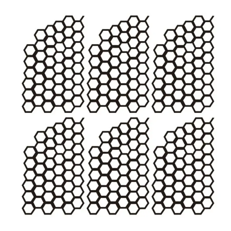 

6Pcs Honeycomb PVC Car Rear Tail Light Decorative Decal Stickers Cover Decoration Fit For Ford Mustang 2015 2016 2017