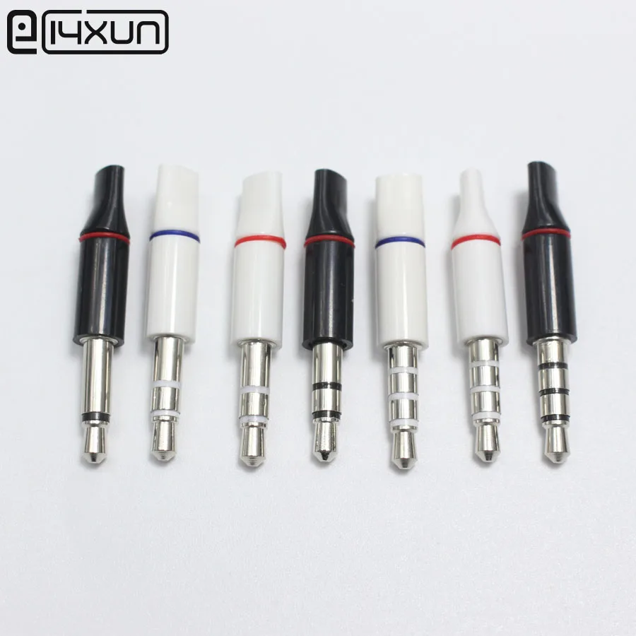 10pcs 3.5mm 2 3 4 Pole Nickel Plated Headset Jack Plug 3.5 Audio Plugs