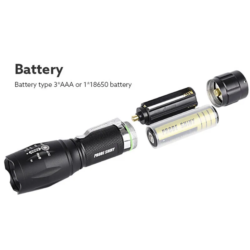 Led Bike light Super Bright XM-L T6 LED Adjustable Focus Flashlight Torch Zoomable Night Camping Cycling Accessories #5S14 (4)