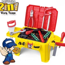 Портативный детский игрушечный ящик для инструментов стул верстак ролевые игры ремонт игрушечный набор инструментов для детей мальчиков