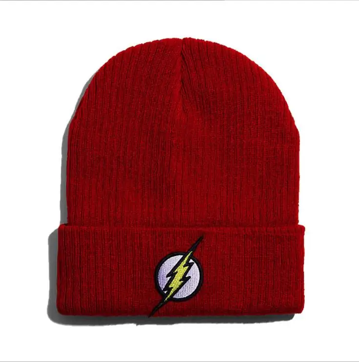 

Men Hat Red Beanie for Teenager Men Women Winter Hat Flash Cap Hat Warm Hero HipHop Hat Caps For Men Women Teenagers