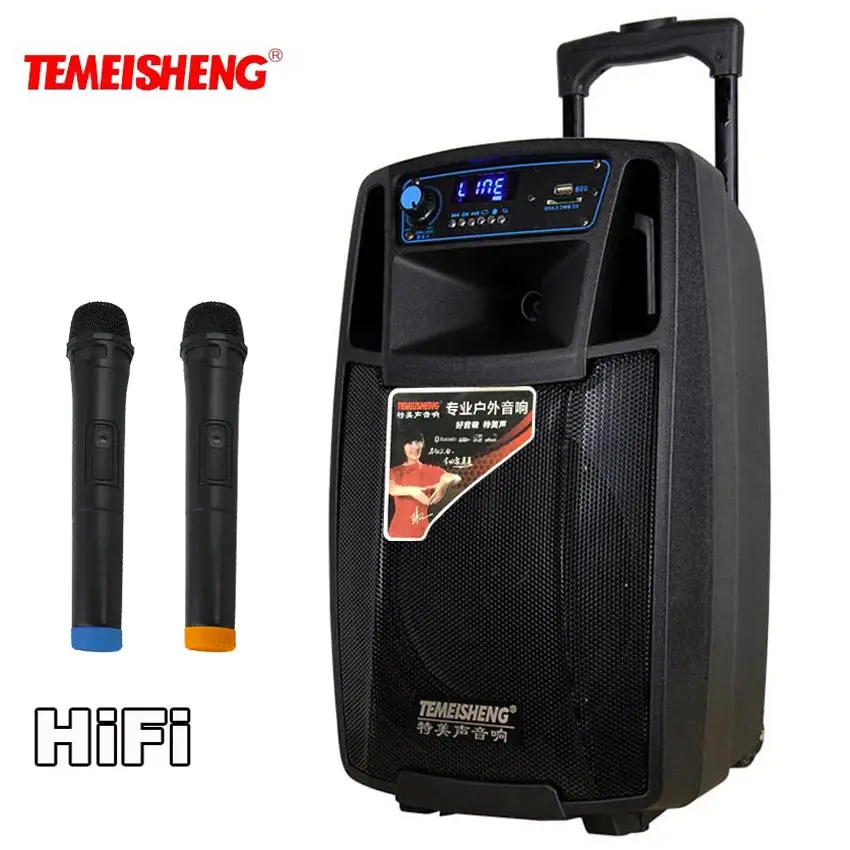 TEMEISHENG SL08 High Power Portable Loudspeaker Bluetooth Speaker Support Wirelss Microphone Outdoor audio speaker MP3 Player