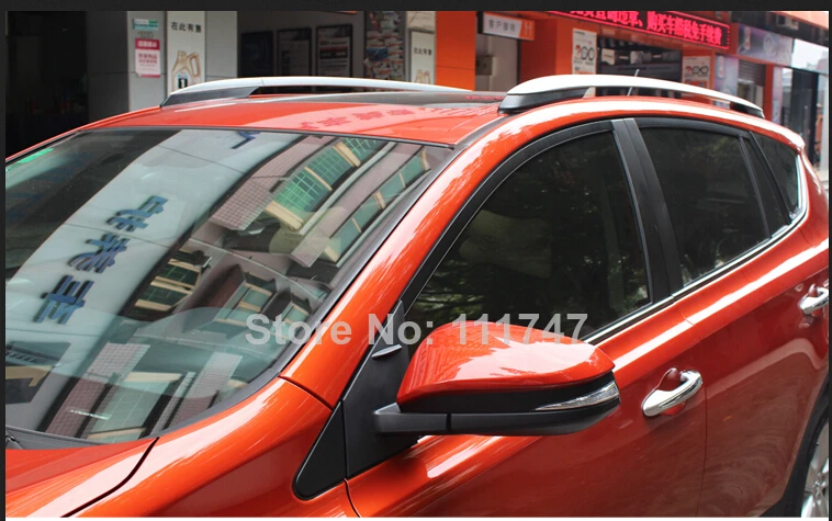 Стайлинга автомобилей! Серебряный верхний багажник на крышу боковые рельсы штанги багаж Перевозчик Для Toyota RAV4 2013