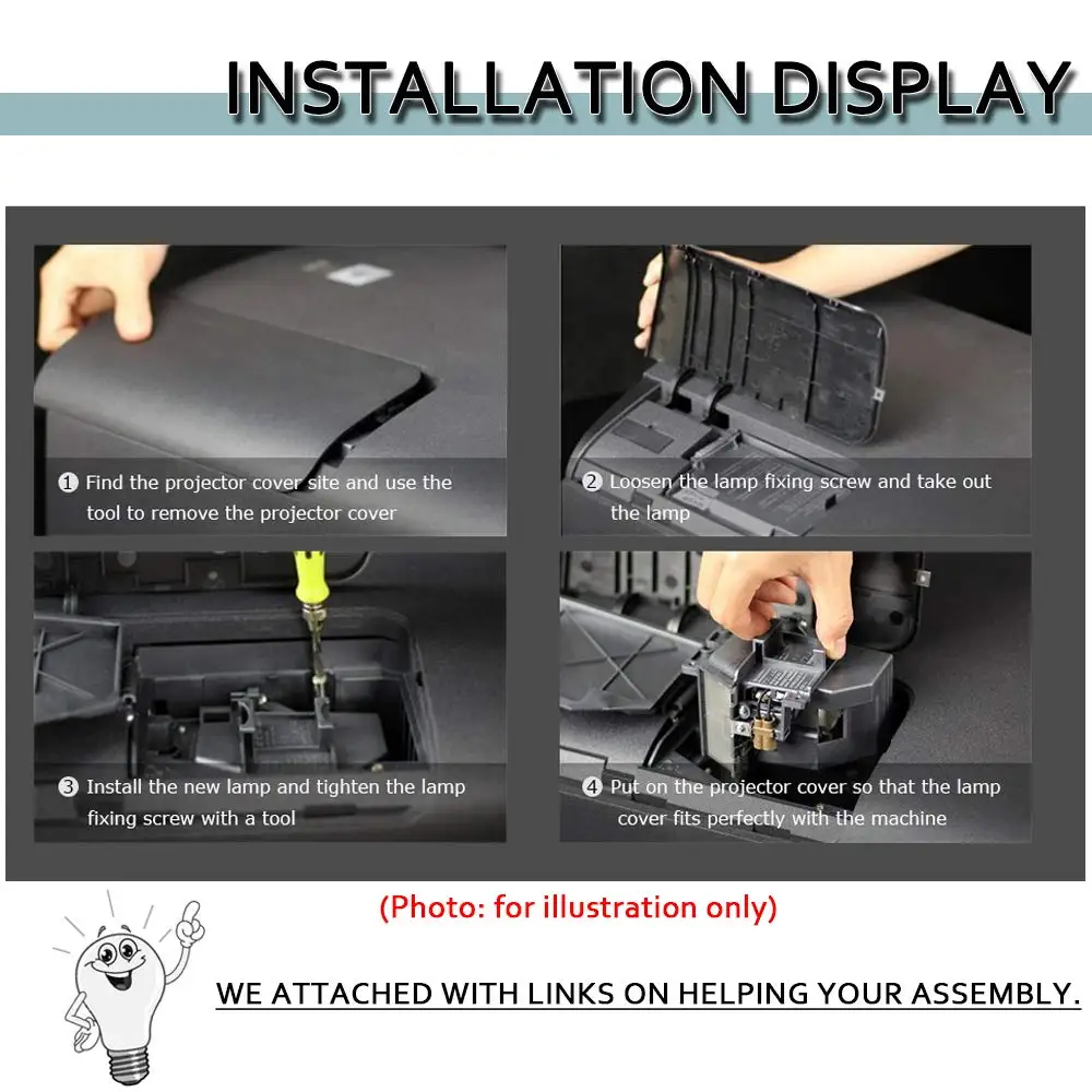POA-LMP114 / POA-LMP135 Replacement lamp with housing for