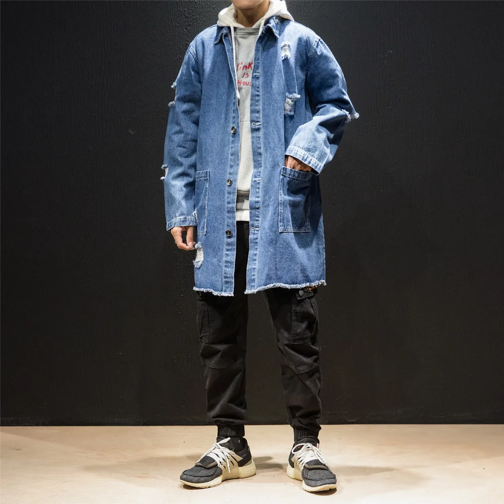 

Hot Sale Japan Style Men Denim Jacket Long Sleeve Casual Simple Hip Hop Jeans Mens Jackets Outwear Windbreaker Coat Men Clothes