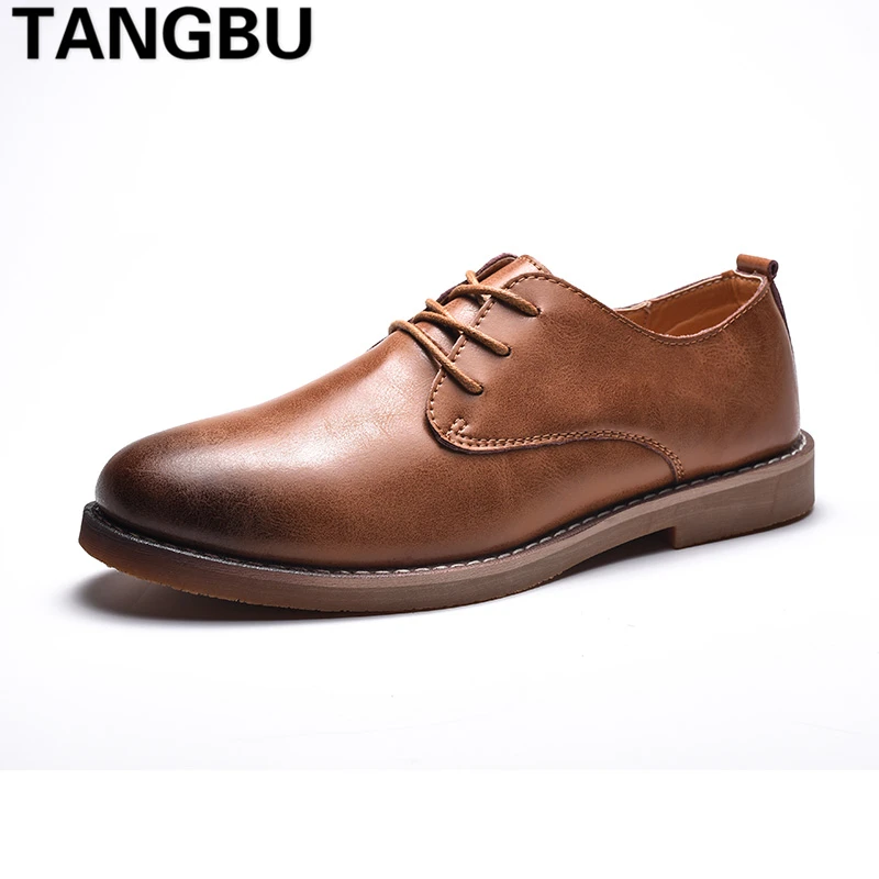 

High Quality Genuine Leather Men Martin Shoes Lace Up Breathable Casual Leather Shoes Vintage Fashion Men Work Shoes Size 39-44