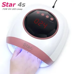 2019 New 72W Star4 Lamp Nails Dryer For UV LED Gel Lamp For Manicure Drying Nail Polish Ice Lamp For Nail Manicure Machine 2019 New 72W Star4 Lamp Nails Dryer For UV LED Gel Lamp For Manicure Drying Nail Polish Ice Lamp For Nail Manicure Machine