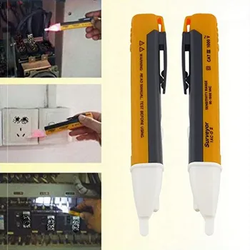 

Digital Voltage Pen Mini Portable Electric Voltage Detector Tester Pen 90-1000V AC Voltage Sensor LED Light Voltage Indicator