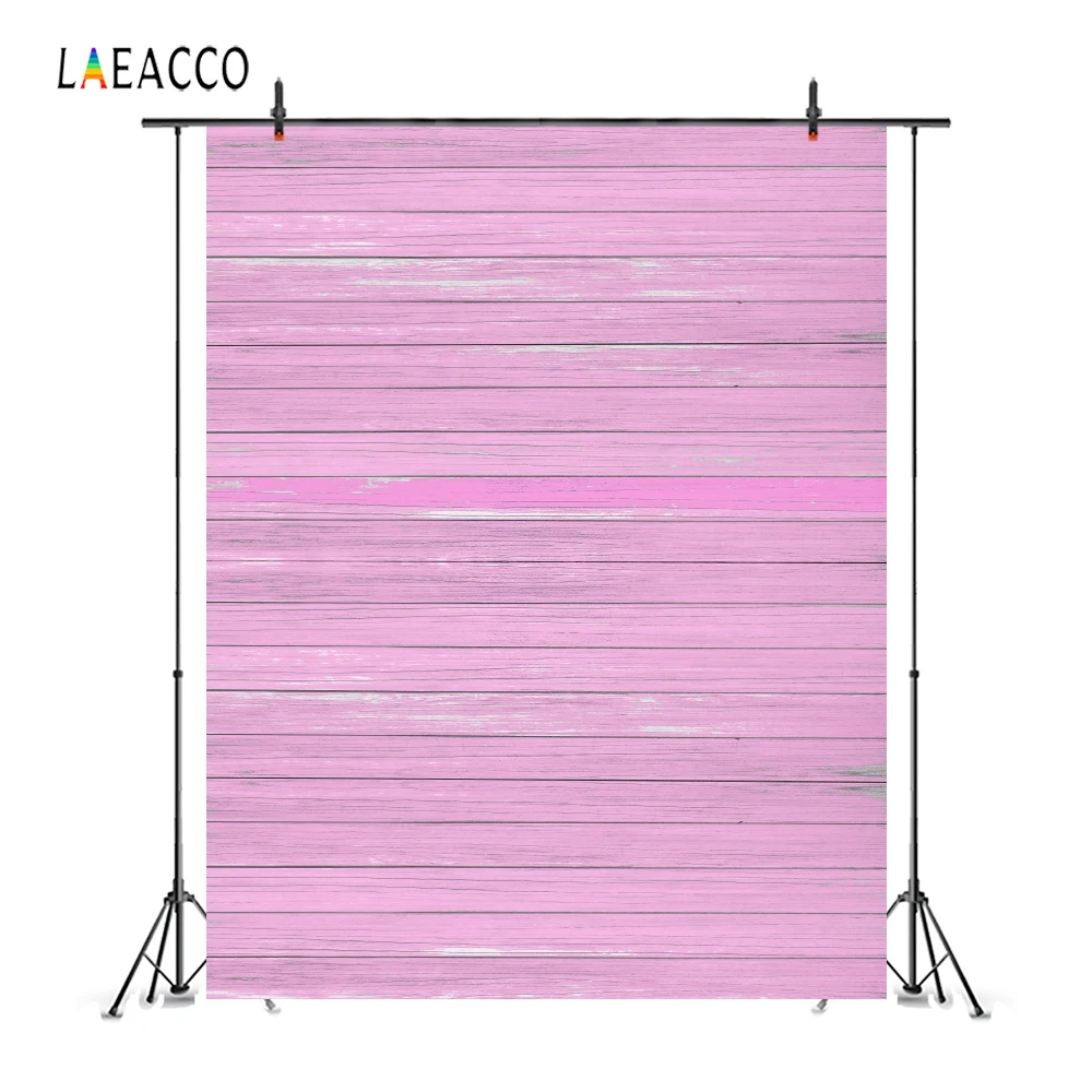 

Laeacco Pink Wooden Board Photography Backgrounds Customized Photographic Backdrops For Photo Studio