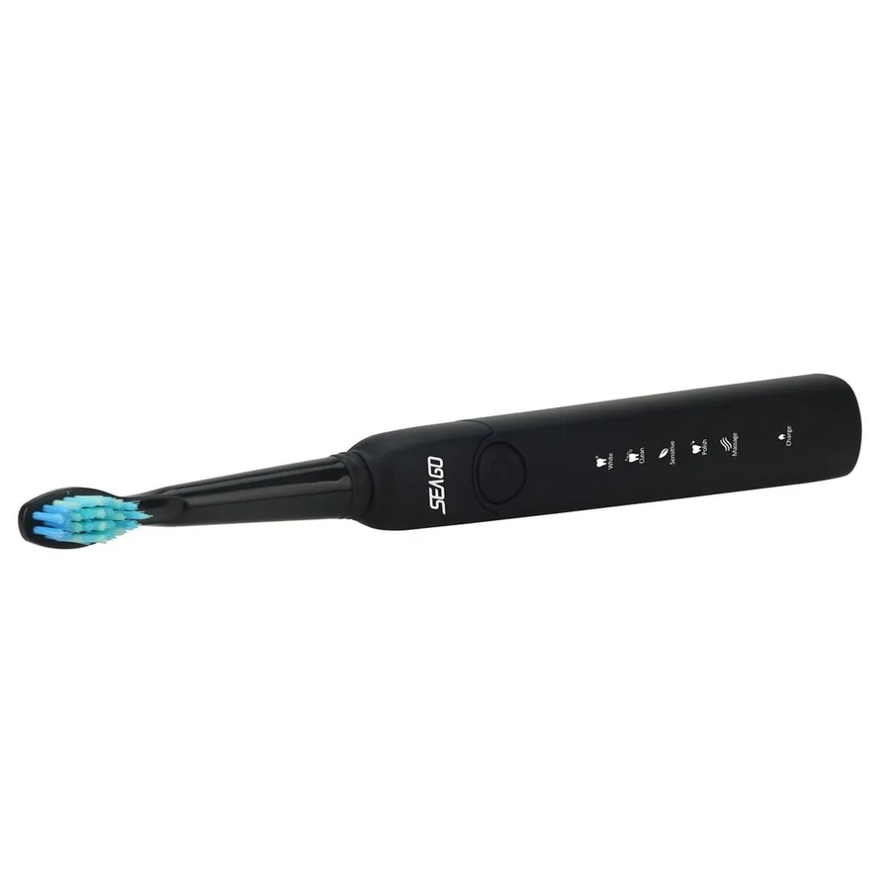 Seago USB перезаряжаемая электрическая зубная щетка с умным таймером, звуковая зубная щетка с 5 опциональными режимами, массажер для ухода за зубами, подарки