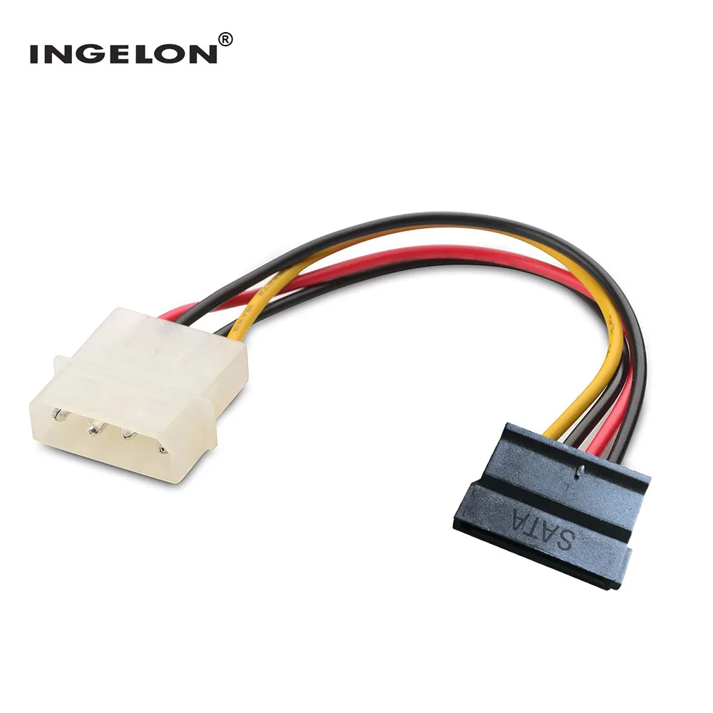 Ingelon Sata Power Cable Molex IDE to Serial ATA Power Adapter 4 Pin to