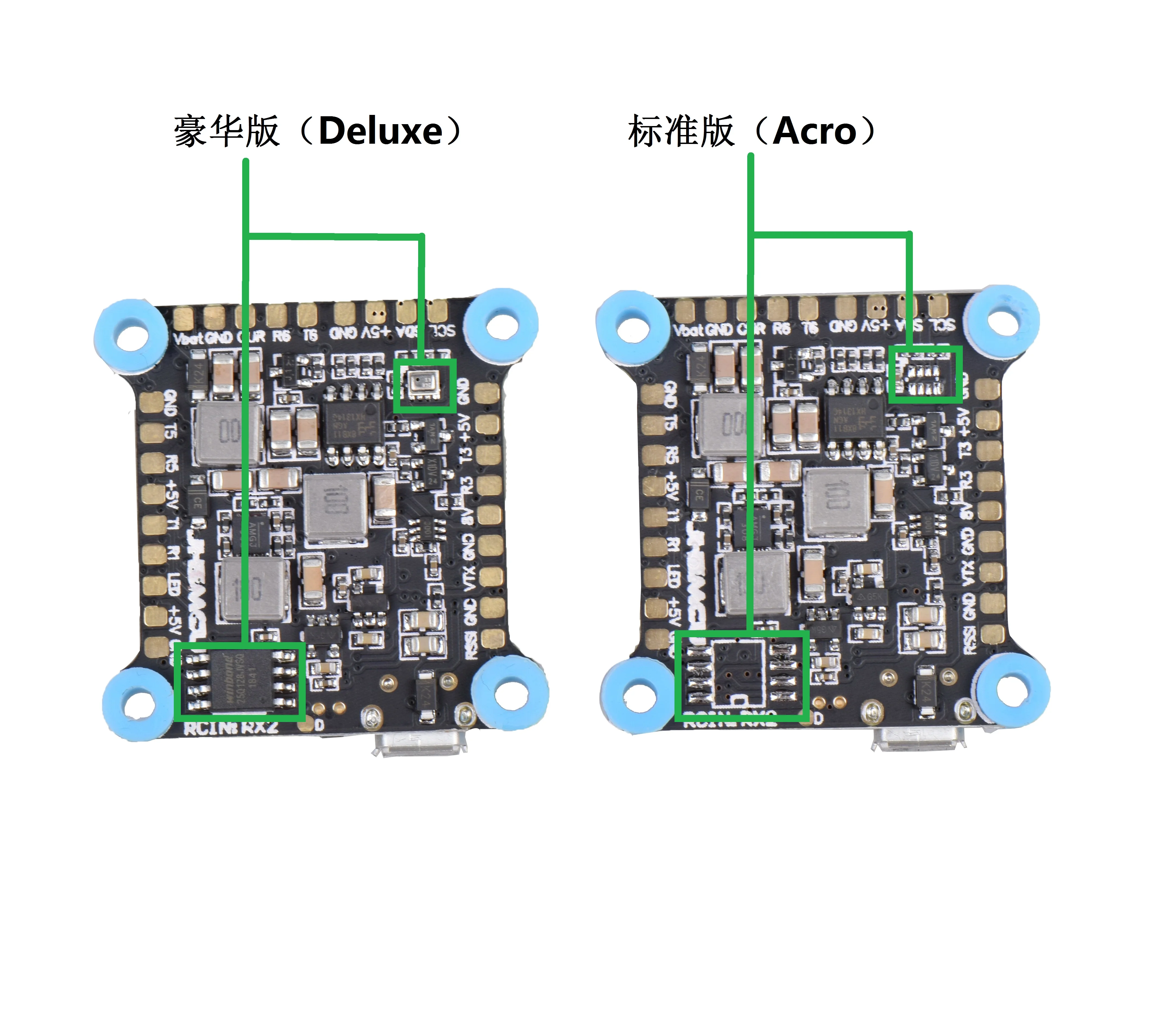 Контроллер полета JHEMCU 30 5x30 5 мм с двойным гироскопом F7 AIO OSD в 8 BEC и черная коробка