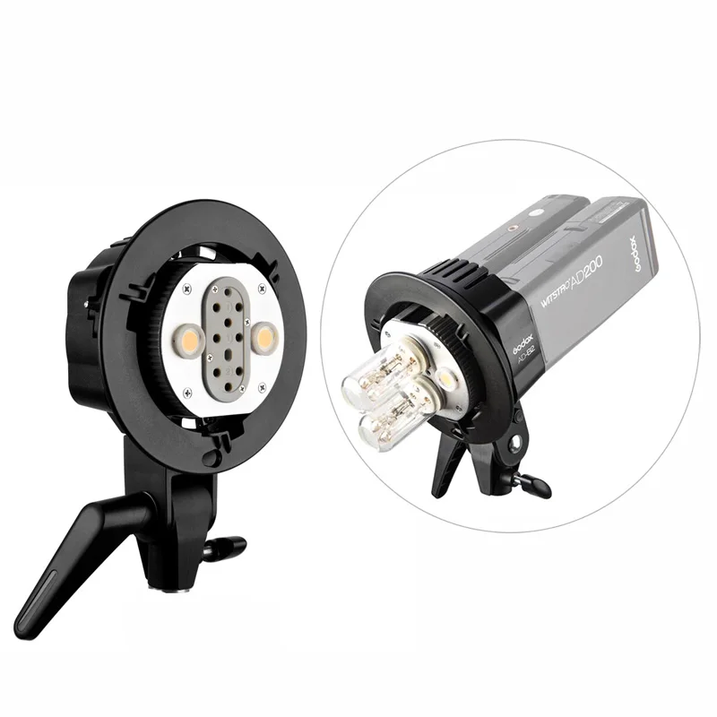 

Godox AD-B2 Double Tubes Light Head Bowens Mount Bracket for Two AD200 200Ws 2.4G TTL Pocket Speedlite Flash Strobe