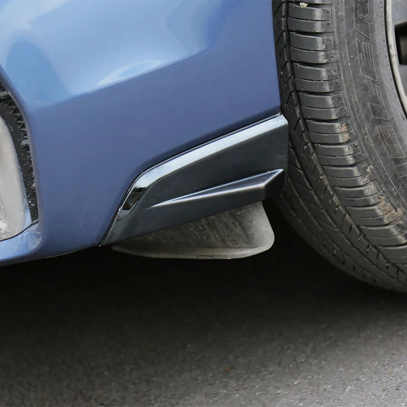 

BLACK or SILVER stainless steel front bumper down molding side decorative cover trims for Subaru Forester 2013 2014 2015 2016