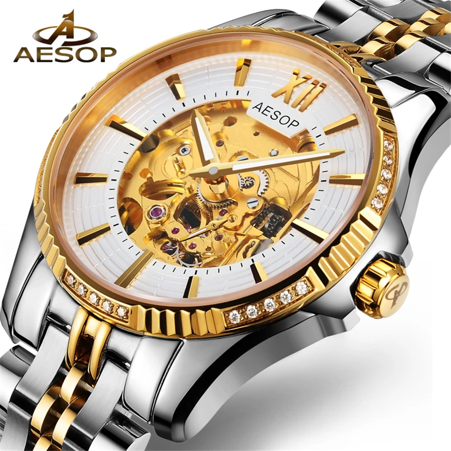 

AESOP 2018 New Design Watches Steel Brand Automatic Mechanical Watch Men Diver Watches 30M Waterproof Sapphire Luminous Watch