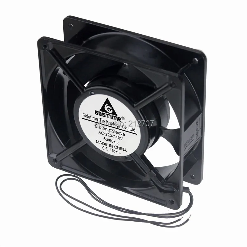 

10 шт. Gdstime AC 220 В 240 В 2 провода Втулка подшипник осевой охлаждающий вентилятор 120x38 мм 12038S