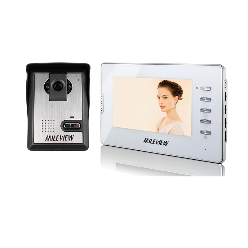 

Brand New Wired 7 inch Color Video Door Phone Audio Intercom System 1 White Monitor + 1 Doorbell Camera In Stock FREE SHIPPING
