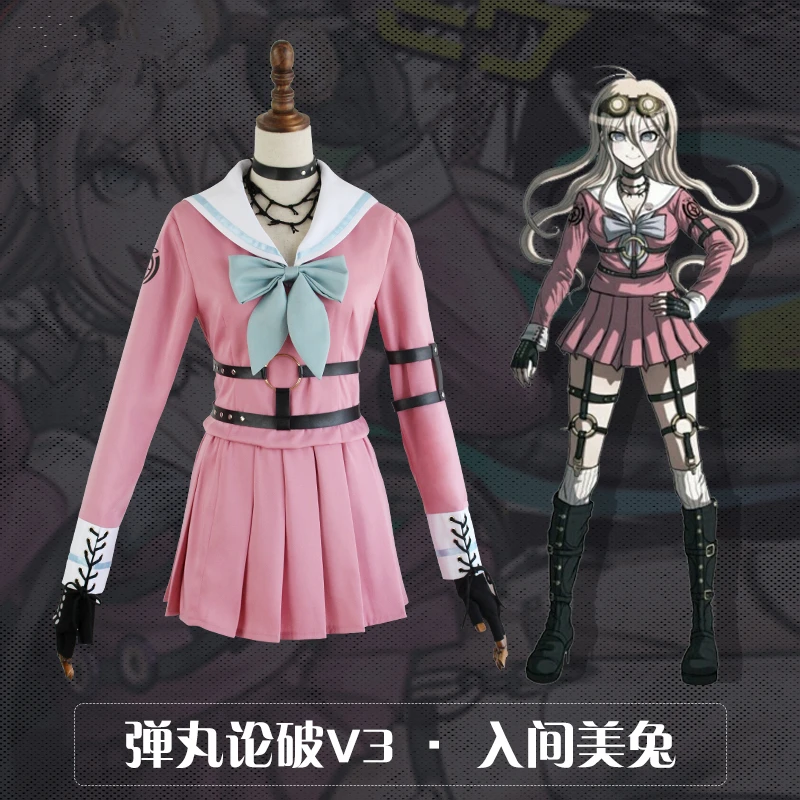 Danganronpa V3 Killing Harmony Аниме Косплей Miu Iruma Лолита костюм боевой костюмы для