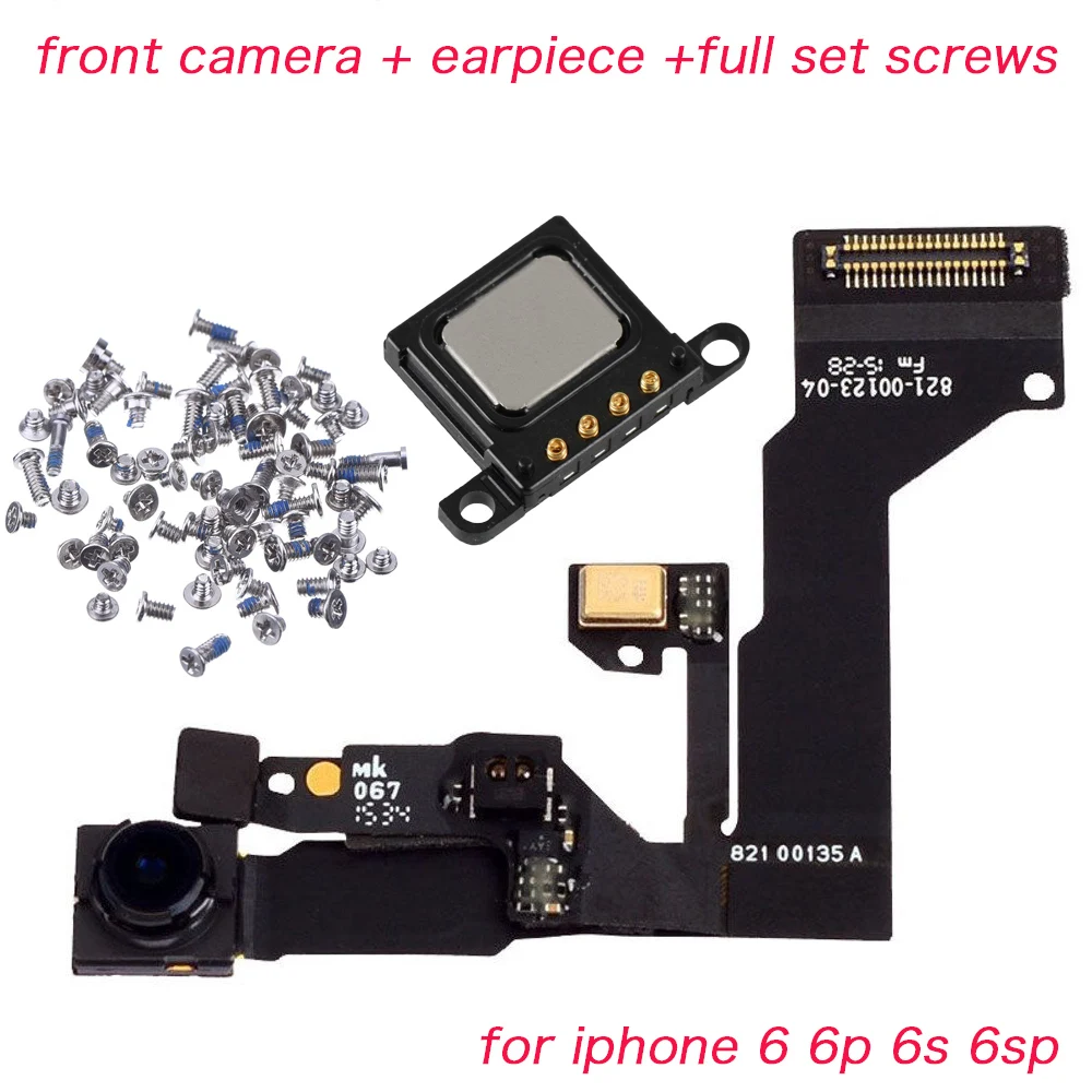 

10set/lot for iPhone 6 6s 6Plus 6s Plus front Camera Proximity Sensor Flex cable with Earpiece and full set screws