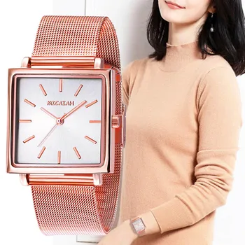 

WJ-8421 Unique Top Brand Unisex Elegant Classic Simple Watch Water Resistant Square Watch Simple clock Reloj de cuarzo