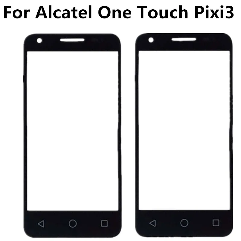 Черный для Alcatel One Touch Pixi 3 4,5 4027D 4027X4027 A5017 5017E VF795 переднее внешнее стекло для ремонта объектива сенсорный экран внешнее стекло