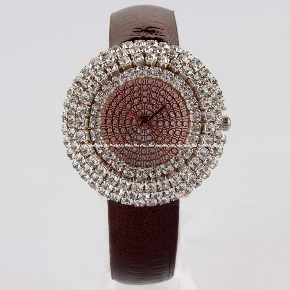 Relogio feminino 2017 сверкающих Для женщин часы модные кожаные с украшениями в виде кристаллов кварцевые наручные часы дамы Часы платье Элитный