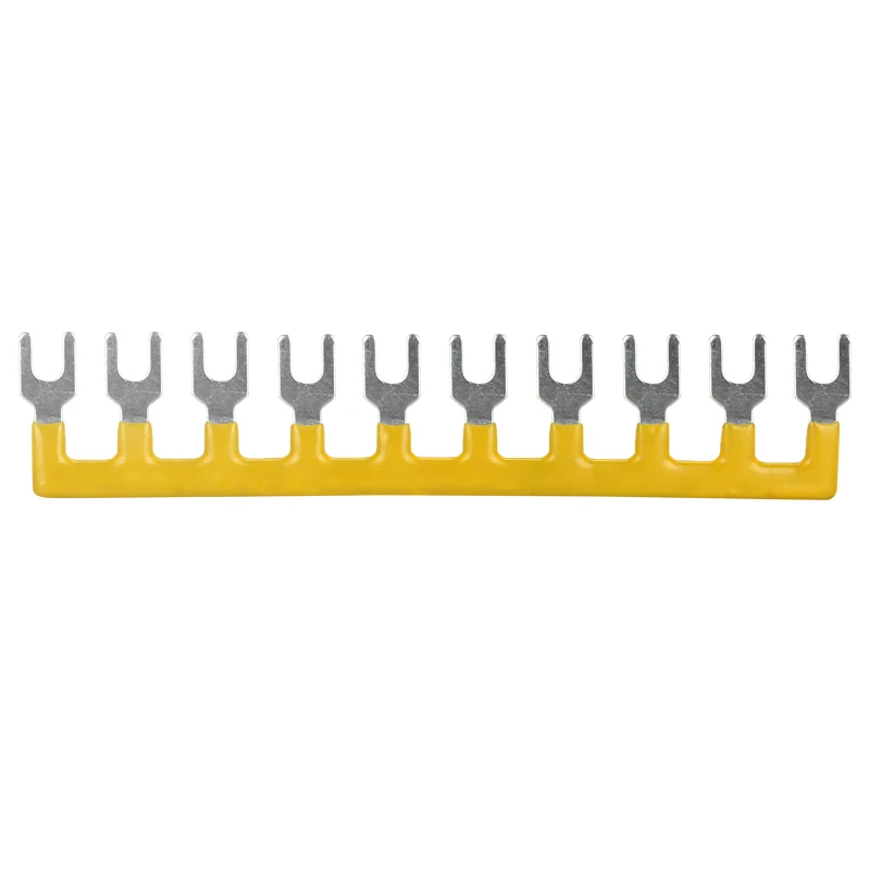 

10PCS 10bit short circuiter and Insulated Terminal Strip circuit chip wiring connecting bar tb2510 yellow