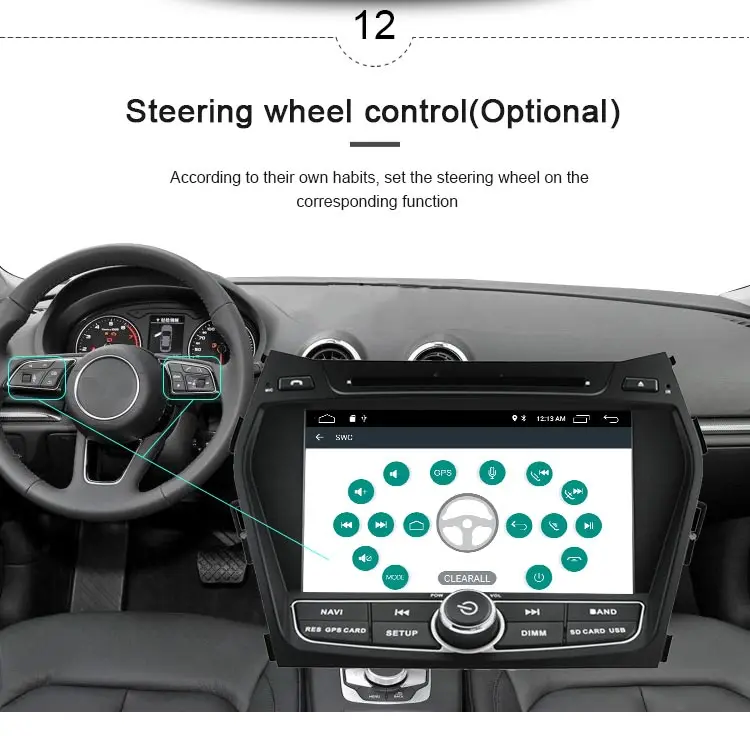 Discount JDASTON Android 9.1 Car DVD Player For Hyundai IX45/Santa fe 2012 2013 2014 Multimedia GPS Navi 2 Din Car Radio Audio Stereo 13