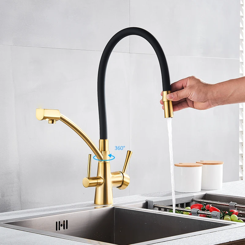  Quyanre Filter Kitchen Faucet Tap 3 in 1 Purifier Kitchen Drinking Filter Water Crane Tap For Kitch