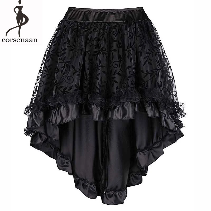 black lace skirt plus size