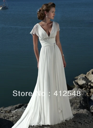 Custom High quality Wedding dresses beading and sequins bridal dress for beach garden D623 | Свадьбы и торжества
