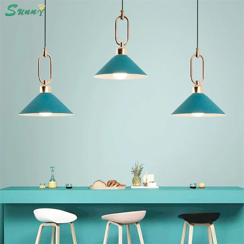 

Nordic Modern Iron Pendant Light Restaurant Individual Creative Hanging Lamp Cafe Makaron Dining Room Home Decor Light Fixtures