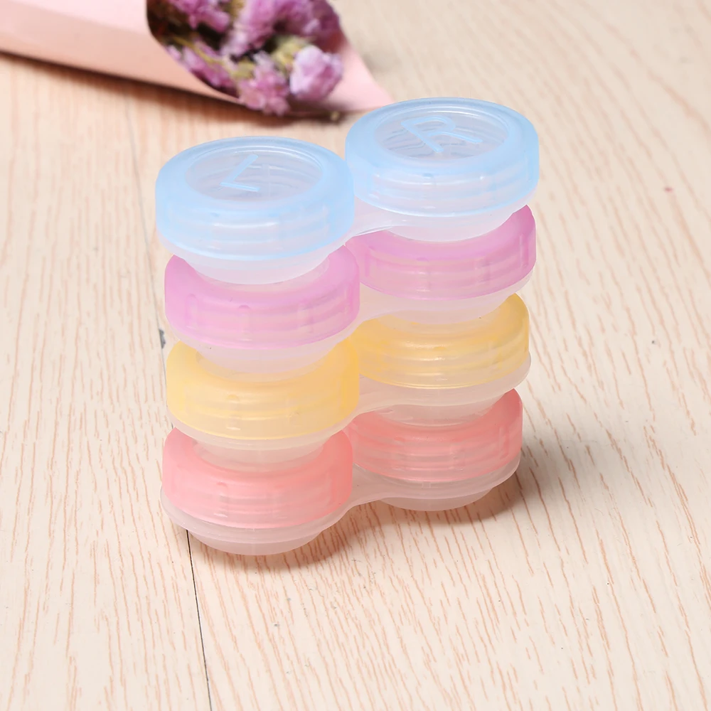 

5 pcs Contact Lens Portable Mini Plastic Travel Holder Storage Soaking Box Case Travel Glasses Holder glasses accessories