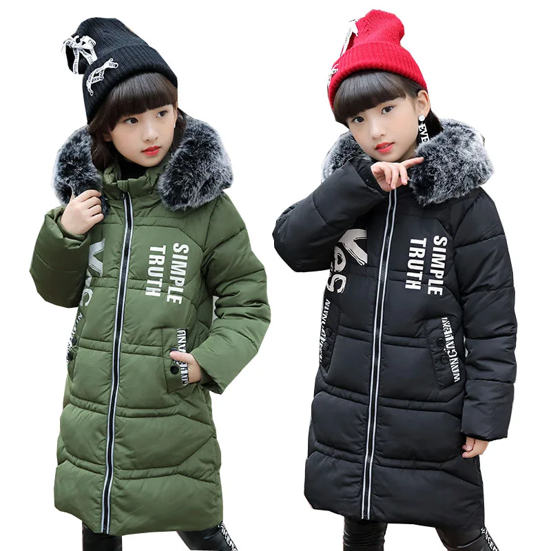 

Kids Long Parkas For Girls Boys Hooded Coat Winter Warm Down Jacket Children Outerwear Infants Thick Overcoat 6 8 9 10 12 14 Yea