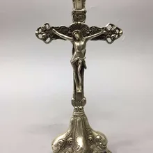 Коллекция тибетская серебряная статуя Иисуса, дом/украшение офисного стола Иисуса, модель скульптуры, Металлические ремесла