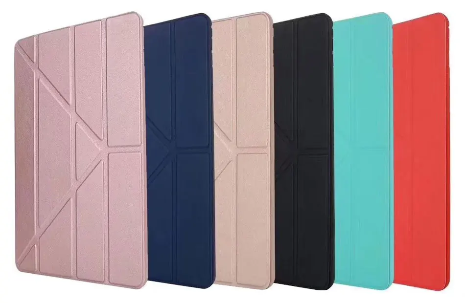 Soft Tablets Case For iPad 5 6 8 9.7'' TPU Smart Wake Sleep Multi-folded PU Leather Protective Cover For iPad 2018 Case 9.7 Inch-3