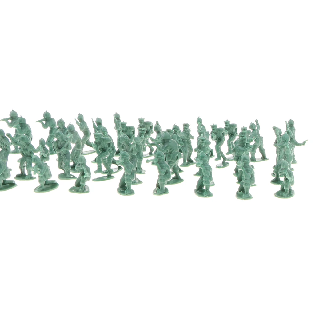 200 piece 2cm Army Men Soldiers Toy WWII Military Battlefield Model Playset 
